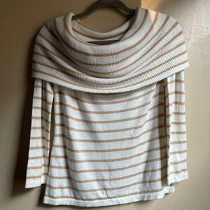 NWOT Lilly Pulitzer Christin Off Shoulder Sweater Coastal Shell Stripe medium